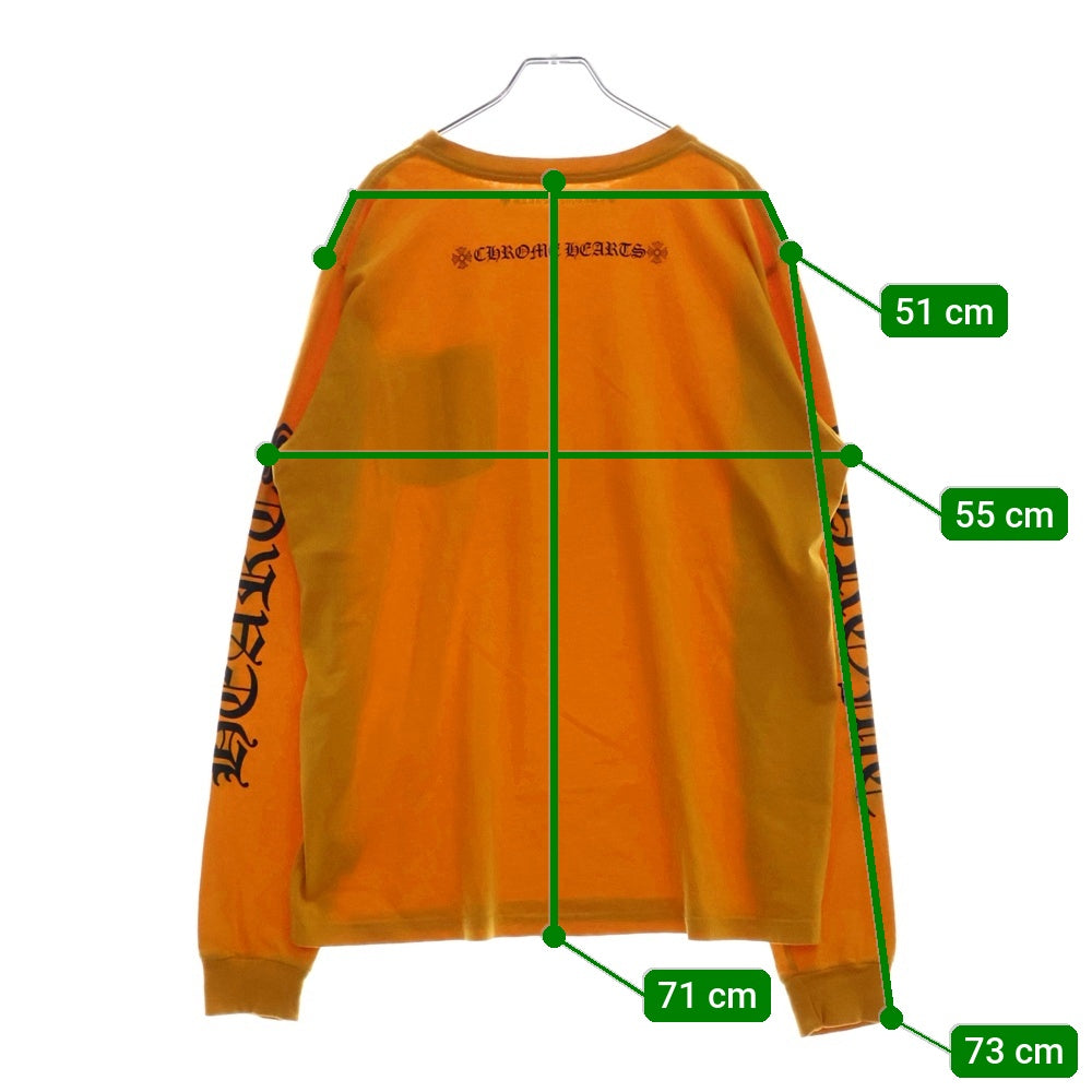 CHROME HEARTS(クロムハーツ) Mustard Arm Logo L/S Tee マスタードアームロゴ ロングスリーブクルーネック長袖Tシャツカットソー ロンT マスタード