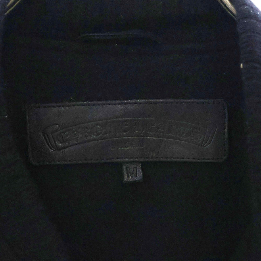 CHROME HEARTS(クロムハーツ) LETTERMAN レターマン CHマルチレザーパッチレザースリーブブルゾン ジャケット ブラック/シルバー