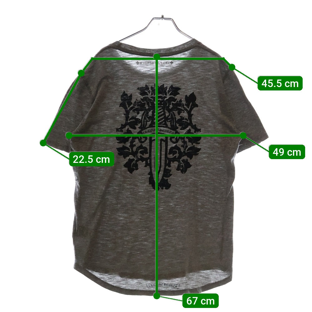 CHROME HEARTS(クロムハーツ) Back Dagger S/S Tee ダガーバックプリント 半袖Tシャツ グレー