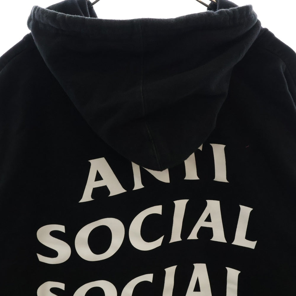 ANTI SOCIAL SOCIAL CLUB(アンチソーシャルソーシャルクラブ) ロゴプリント スウェット プルオーバーパーカー ブラック SS4500P