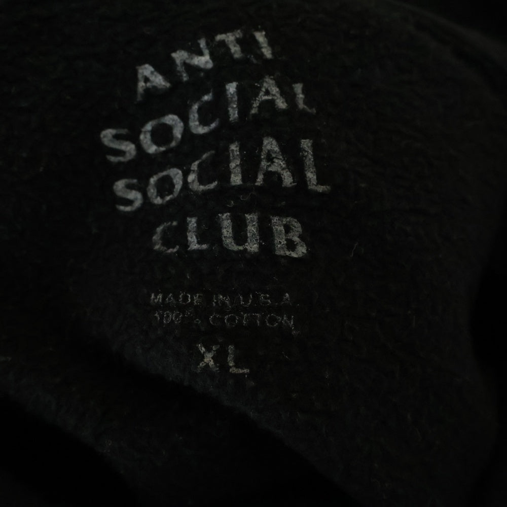 ANTI SOCIAL SOCIAL CLUB(アンチソーシャルソーシャルクラブ) ロゴプリント スウェット プルオーバーパーカー ブラック SS4500P
