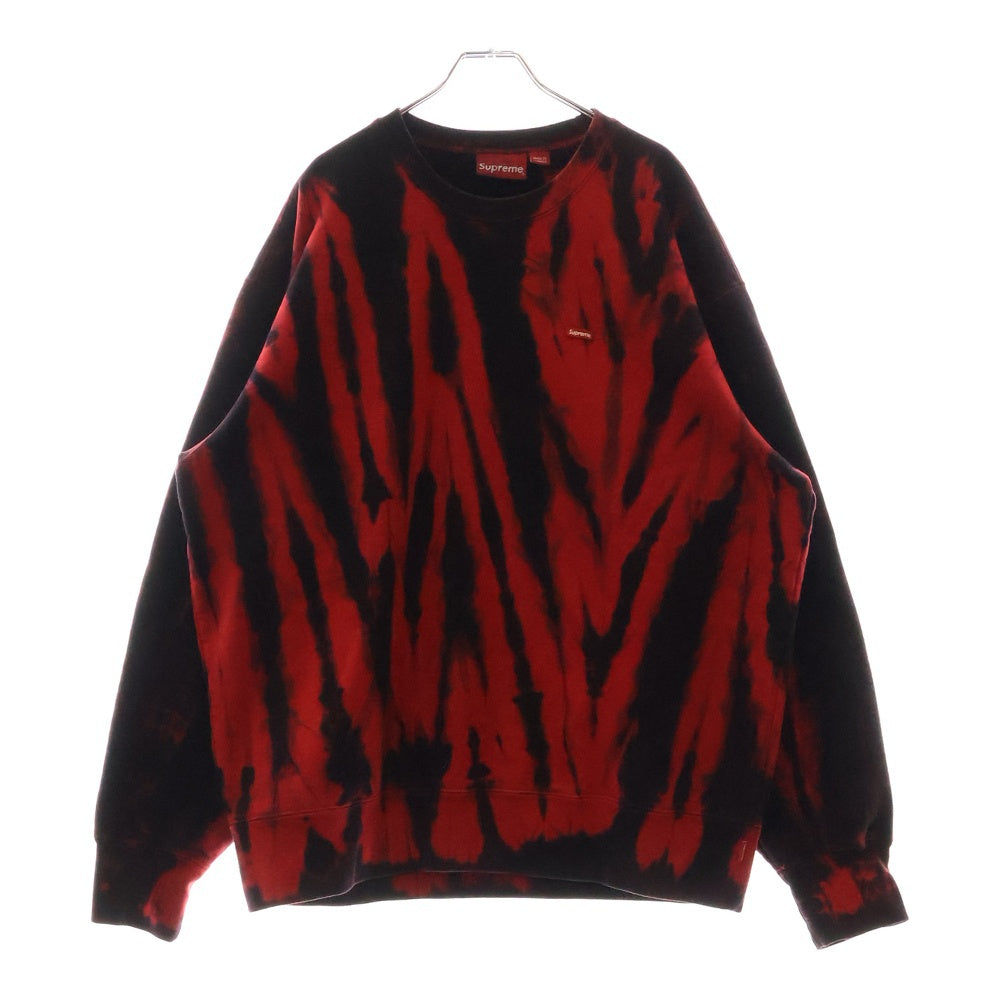 SUPREME(シュプリーム) 21AW Small Box Crewneck Red Tie Dye スモールボックスロゴ タイダイ クルーネック スウェットトレーナー レッド