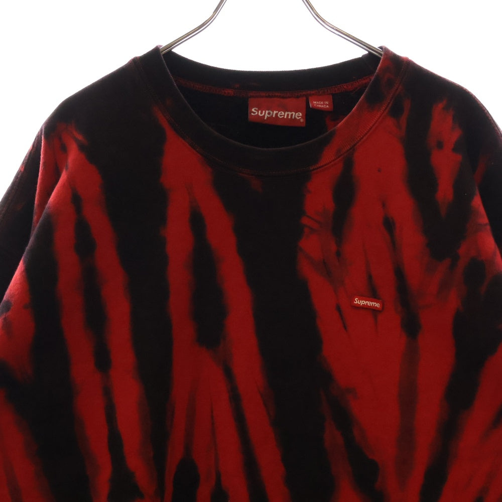 SUPREME(シュプリーム) 21AW Small Box Crewneck Red Tie Dye スモールボックスロゴ タイダイ クルーネック スウェットトレーナー レッド