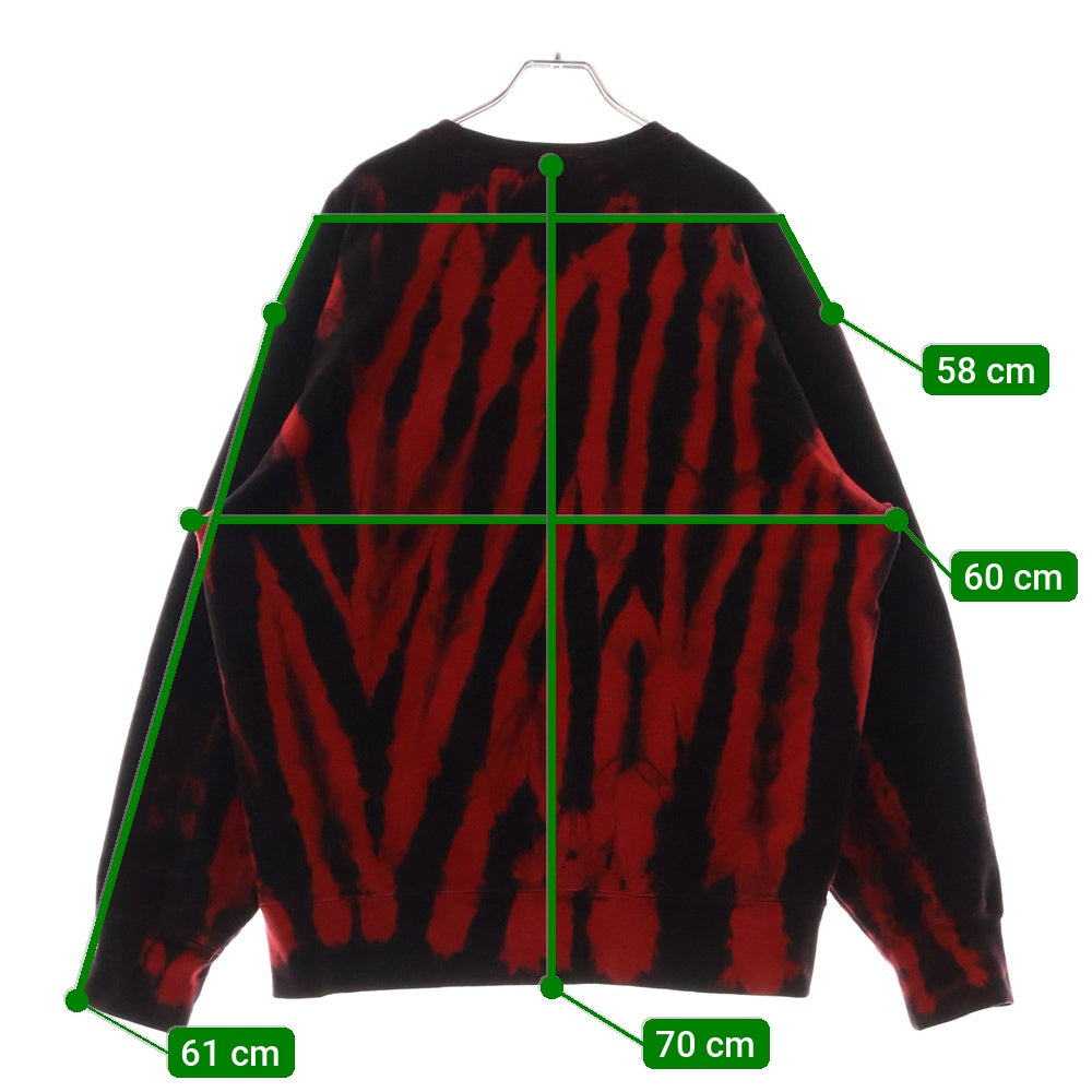 SUPREME(シュプリーム) 21AW Small Box Crewneck Red Tie Dye スモールボックスロゴ タイダイ クルーネック スウェットトレーナー レッド