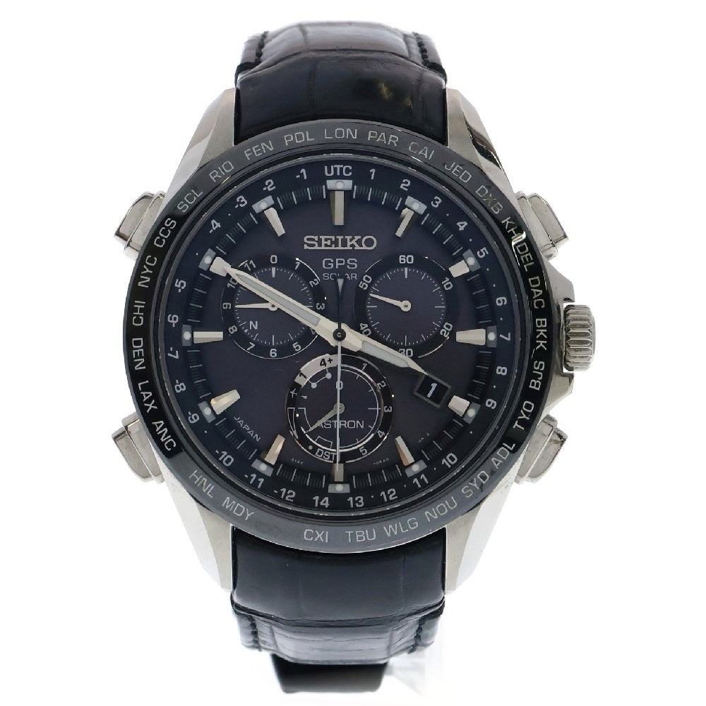 SEIKO(セイコー) ASTRON アストロン ソーラー ステンレス 腕時計 ブラック/シルバー 8X82-0AB-1