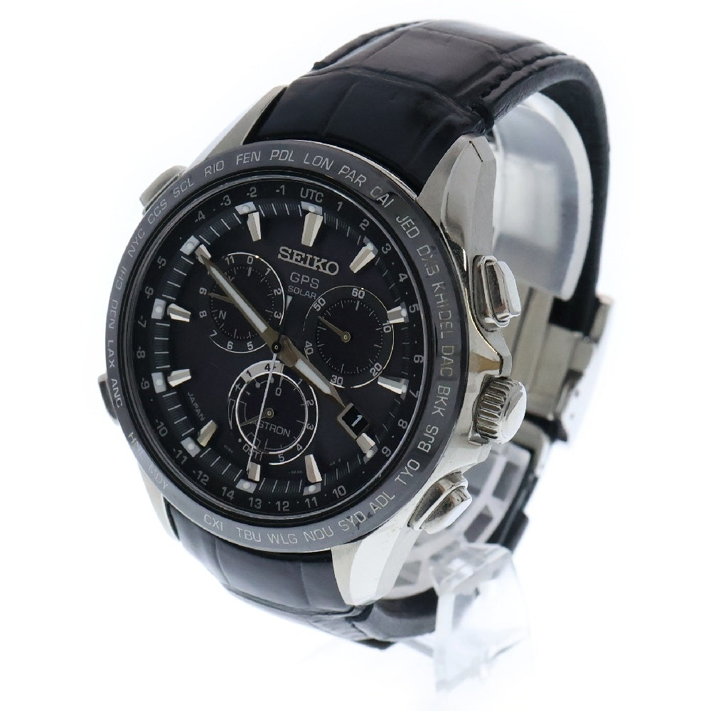 SEIKO(セイコー) ASTRON アストロン ソーラー ステンレス 腕時計 ブラック/シルバー 8X82-0AB-1