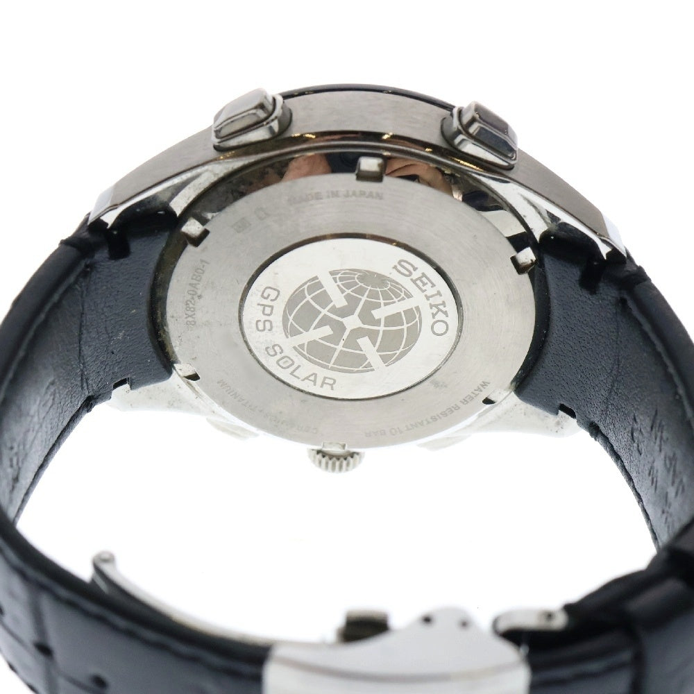 SEIKO(セイコー) ASTRON アストロン ソーラー ステンレス 腕時計 ブラック/シルバー 8X82-0AB-1