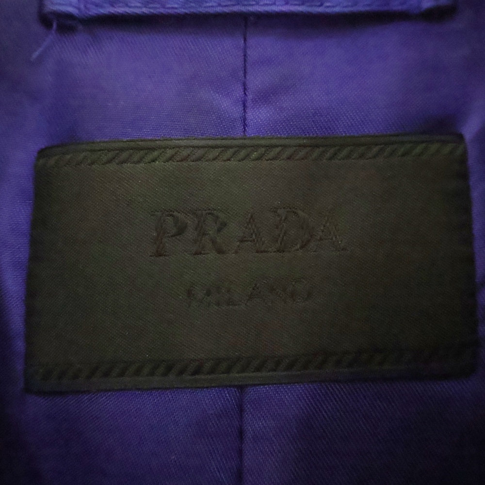 PRADA(プラダ) Re Nylon リナイロン三角ロゴポーチ付き ナイロンコート ブルー SGB891 S212 1WQ8