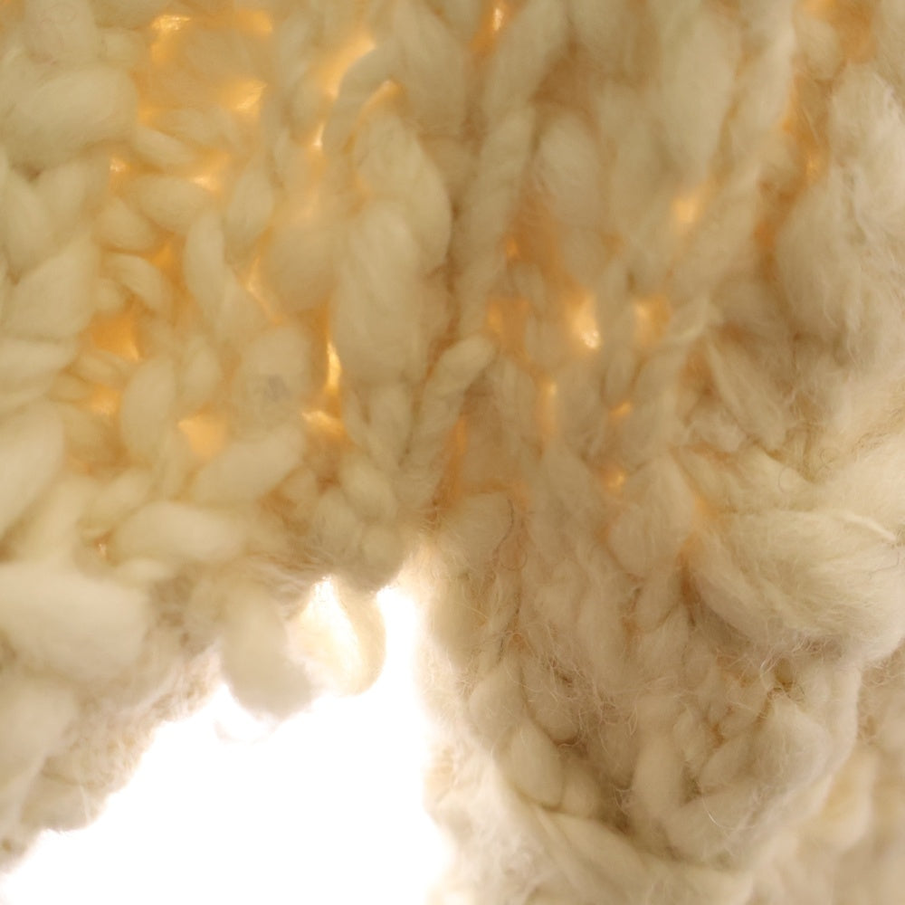 BEDWIN & THE HEARTBREAKERS(ベドウィンアンドザハートブレーカーズ) L/S HAND KNITTED CARDIGAN JAGO ペルーニットカーディガン アイボリー/グリーン