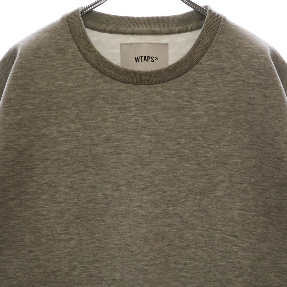 WTAPS(ダブルタップス) 23SS WOUND SWEATER RAPO. SIGN サイドジップ クルーネックスウェットトレーナー グレー 23SS 231ATDT-CSM07