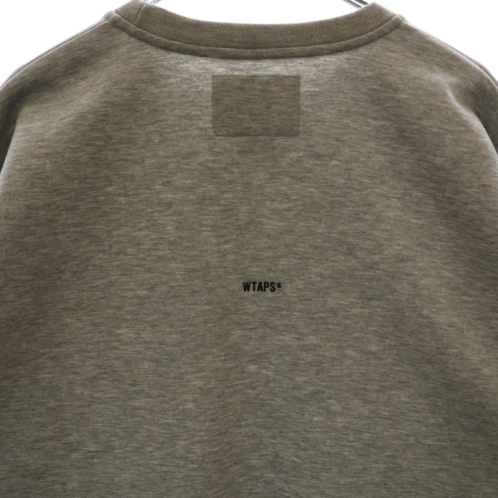 WTAPS(ダブルタップス) 23SS WOUND SWEATER RAPO. SIGN サイドジップ クルーネックスウェットトレーナー グレー 23SS 231ATDT-CSM07