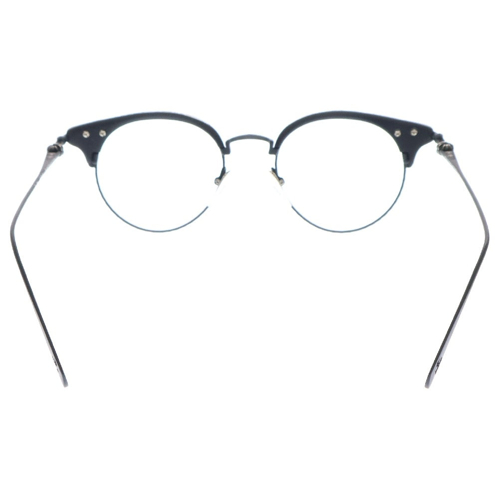 CHROME HEARTS(クロムハーツ) SLUNTRADICTION II クロスボール サーモント ラウンド サングラス メガネ アイウェア ブラック/シルバー