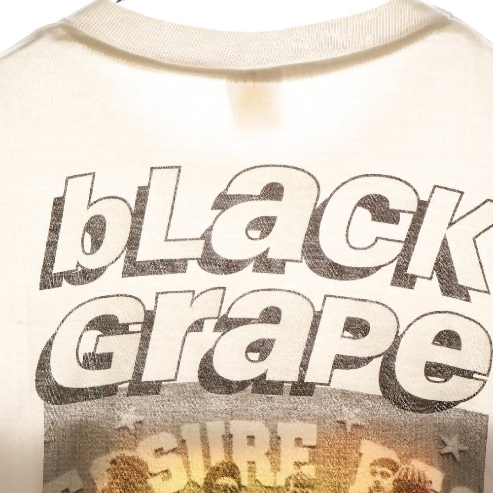VINTAGE(ヴィンテージ) 90s VINTAGE BLACK GRAPE ヴィンテージ ブラック グレープ 両面プリント クルーネック 半袖Tシャツ カットソー ホワイト