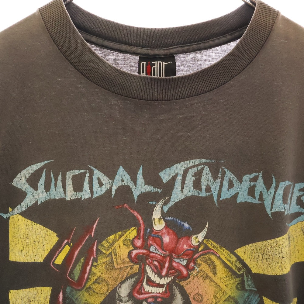 VINTAGE(ヴィンテージ) 90s VINTAGE SUICIDAL TENDENCIES SEND ME YOUR MONEY ヴィンテージ ソーシャル ディスタンス センド ミー ユアー マネー クルーネック 半袖Tシャツ