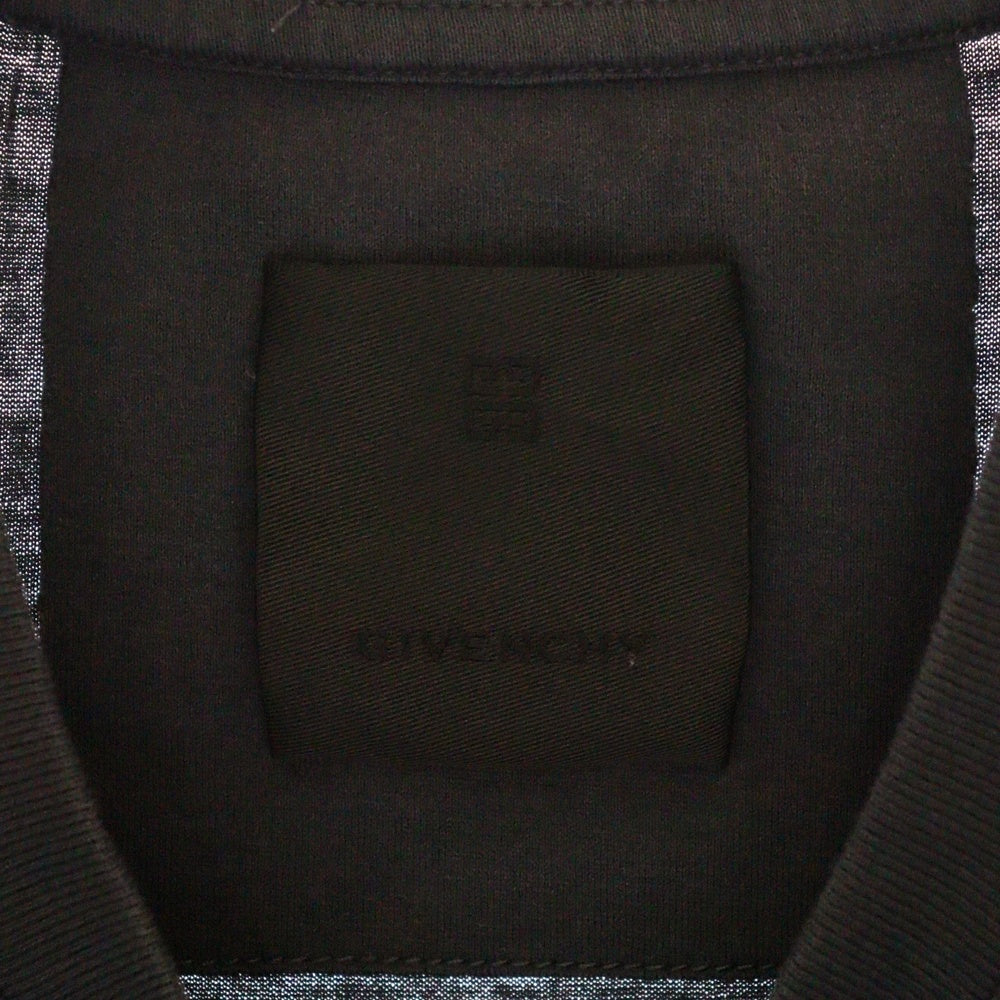 GIVENCHY(ジバンシィ) 4Gロゴ刺繍 クルーネック 半袖Tシャツ カットソー ブラック BM716B3Y6B