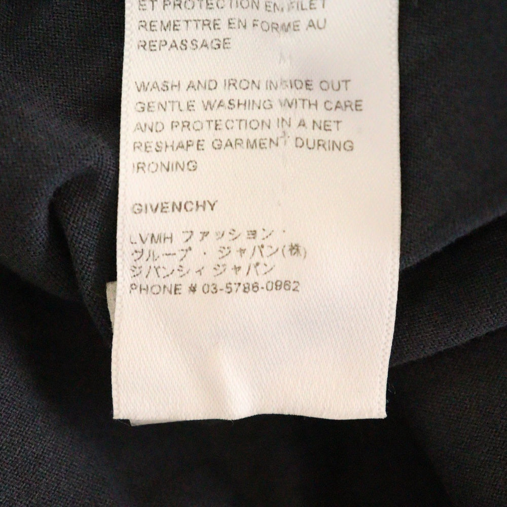 GIVENCHY(ジバンシィ) 4Gロゴ刺繍 クルーネック 半袖Tシャツ カットソー ブラック BM716B3Y6B