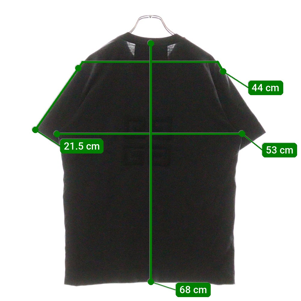 GIVENCHY(ジバンシィ) 4Gロゴ刺繍 クルーネック 半袖Tシャツ カットソー ブラック BM716B3Y6B