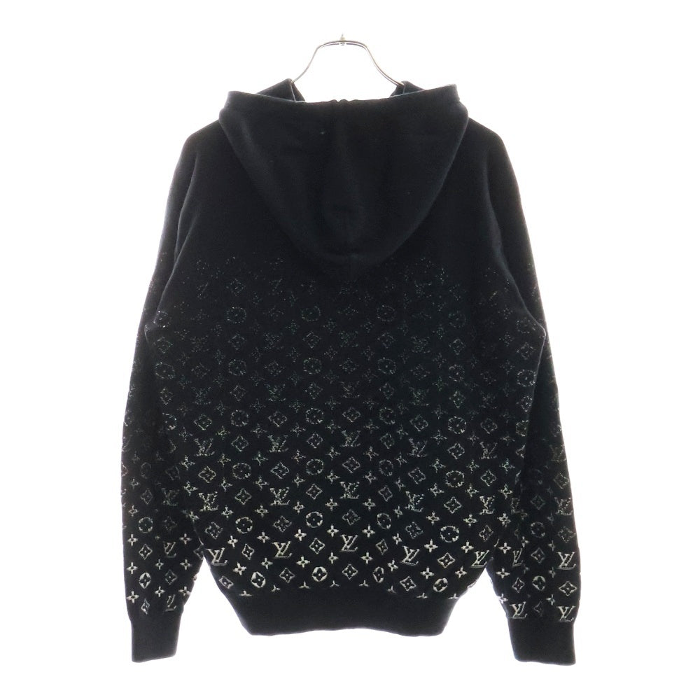 LOUIS VUITTON(ルイヴィトン) 23SS モノグラム グラディエント ジャガード コットン ニット プルオーバーパーカー ブラック RM231Q USO HNN45W