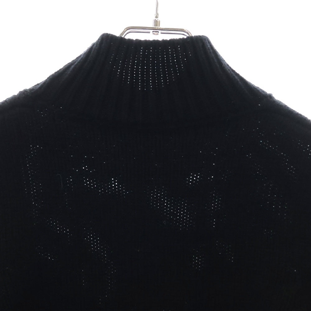FENDI(フェンディ) FF刺繍 カリグラフィ ウール ハイネック ニット セーター ブラック レディース FZY891 AA5B