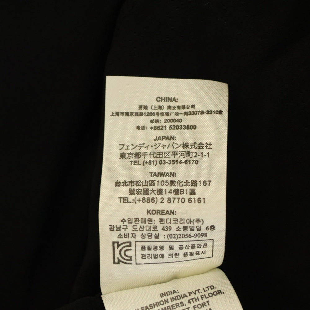 FENDI(フェンディ) パール装飾 ノースリーブ シルク ワンピース ブラック レディース FD9523 02R
