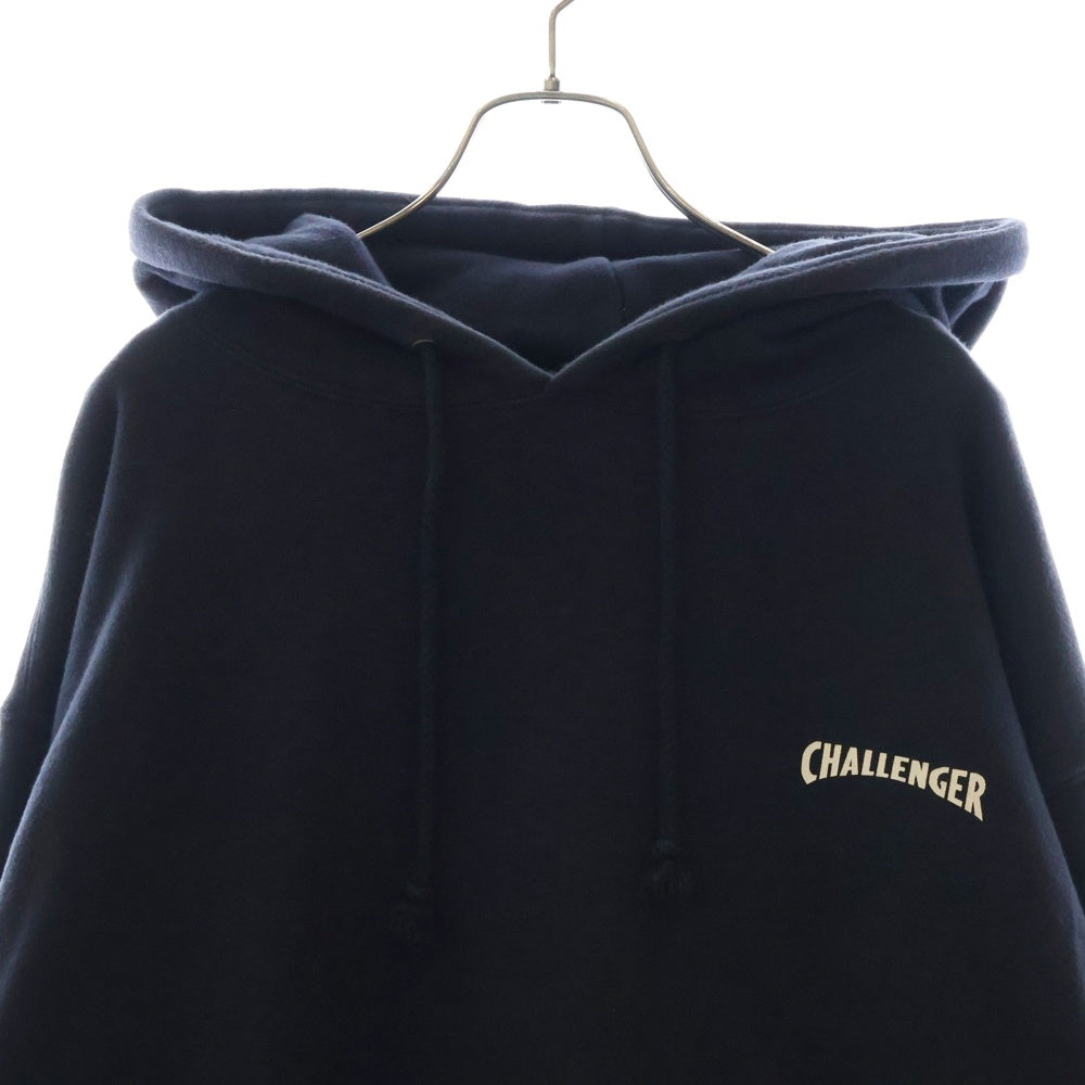 CHALLENGER(チャレンジャー) 20AW END WAR HOODIE ロゴ バックプリント スウェット プルオーバーパーカー ブラック IND4000C