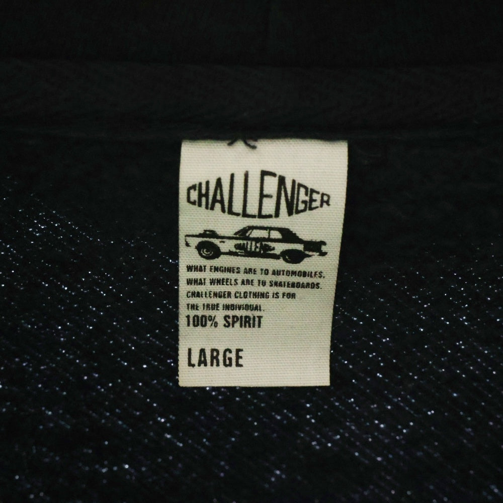 CHALLENGER(チャレンジャー) 20AW END WAR HOODIE ロゴ バックプリント スウェット プルオーバーパーカー ブラック IND4000C