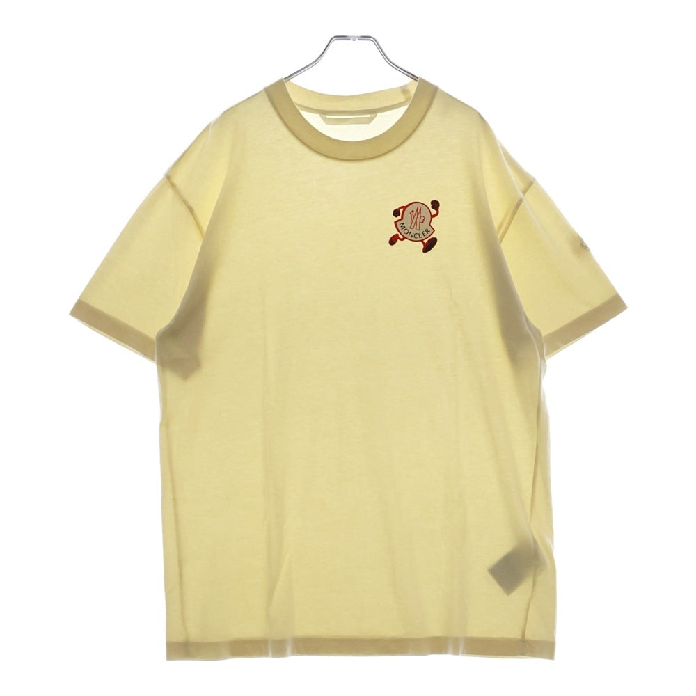 MONCLER(モンクレール) 23SS T-SHIRT SS ロゴプリント クルーネック 半袖Tシャツ カットソー アイボリー I10918C00019 M2326