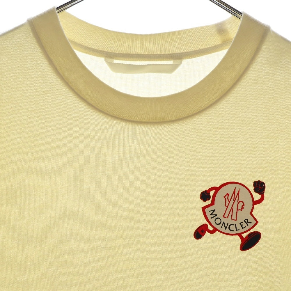 MONCLER(モンクレール) 23SS T-SHIRT SS ロゴプリント クルーネック 半袖Tシャツ カットソー アイボリー I10918C00019 M2326