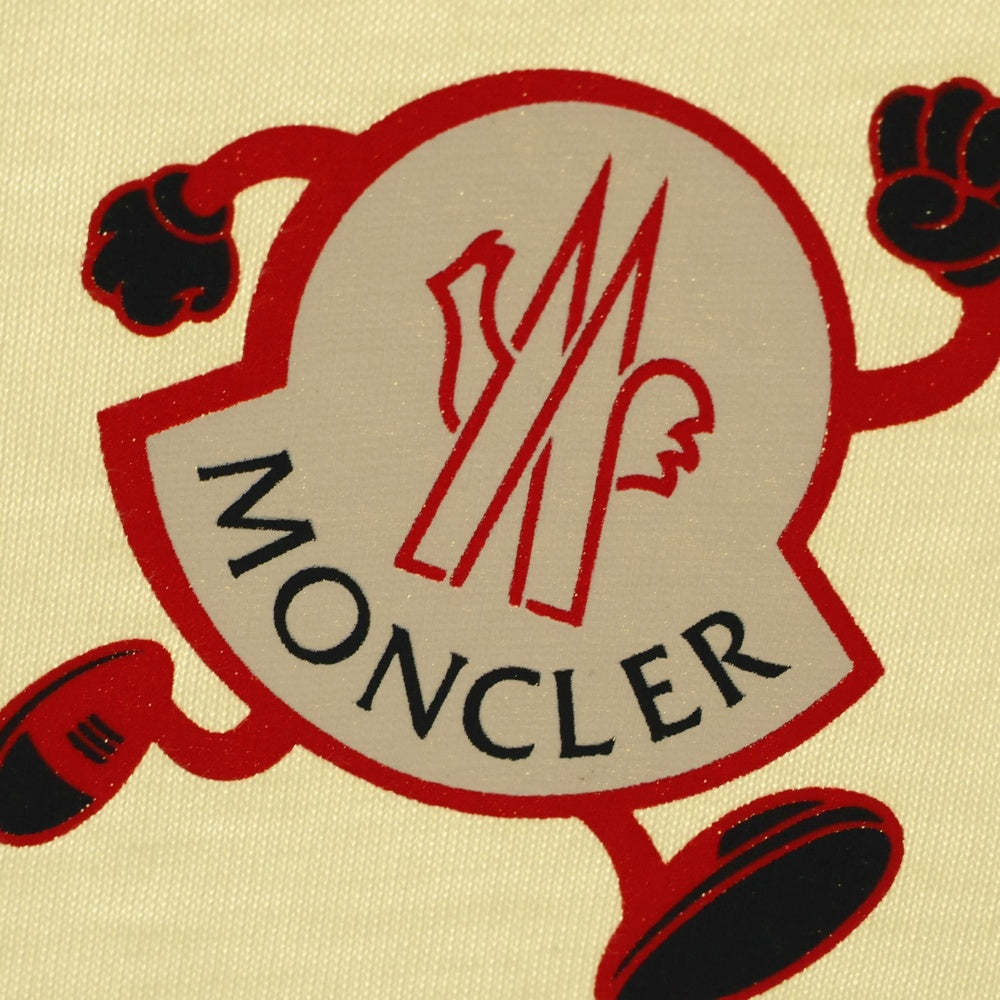 MONCLER(モンクレール) 23SS T-SHIRT SS ロゴプリント クルーネック 半袖Tシャツ カットソー アイボリー I10918C00019 M2326