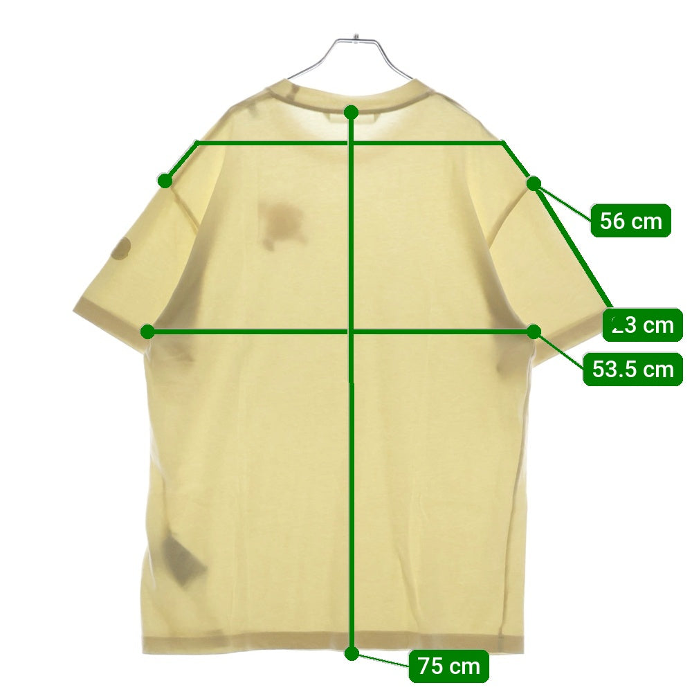 MONCLER(モンクレール) 23SS T-SHIRT SS ロゴプリント クルーネック 半袖Tシャツ カットソー アイボリー I10918C00019 M2326