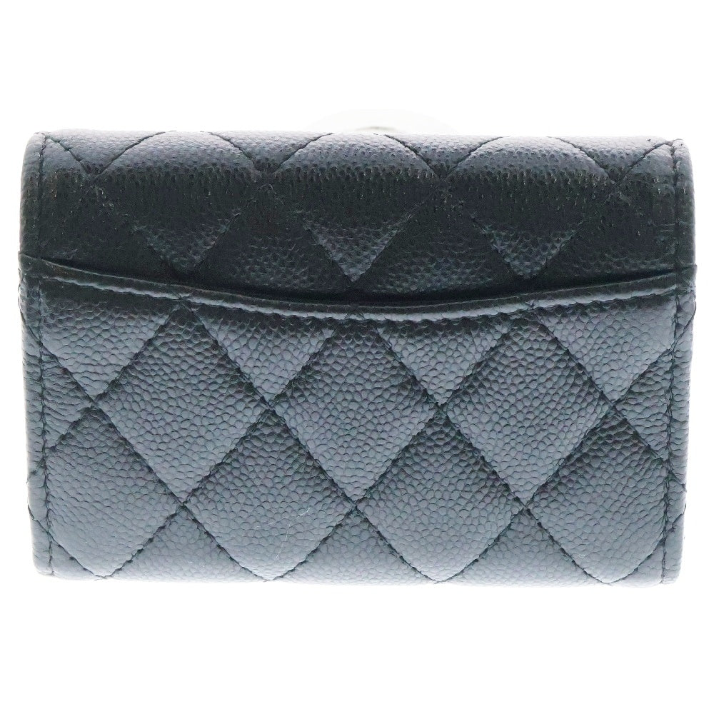 CHANEL(シャネル) マトラッセ キャビアスキン ココマーク 4連 キーケース ランダムシリアル ブラック レディース AP0222