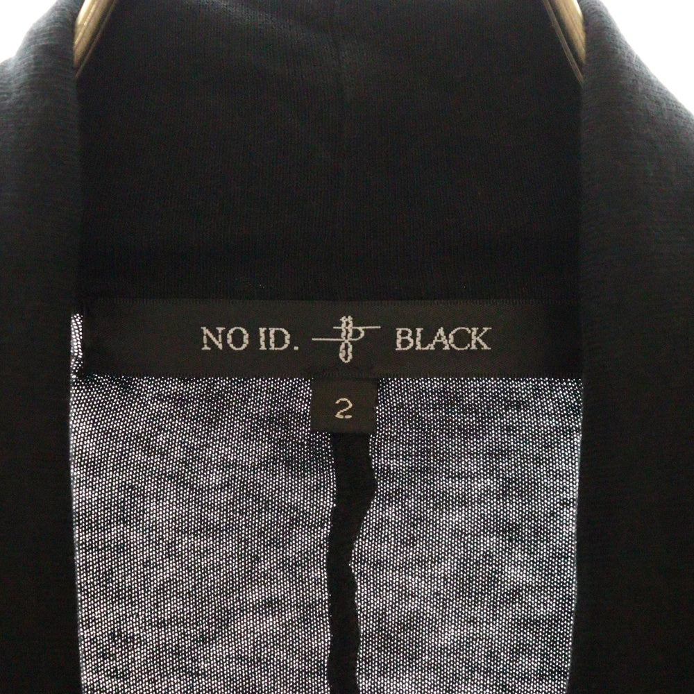 NO ID.(ノーアイディ) ドレープ ショール ラップ ガウン ジャケット ブラック 444006-881T