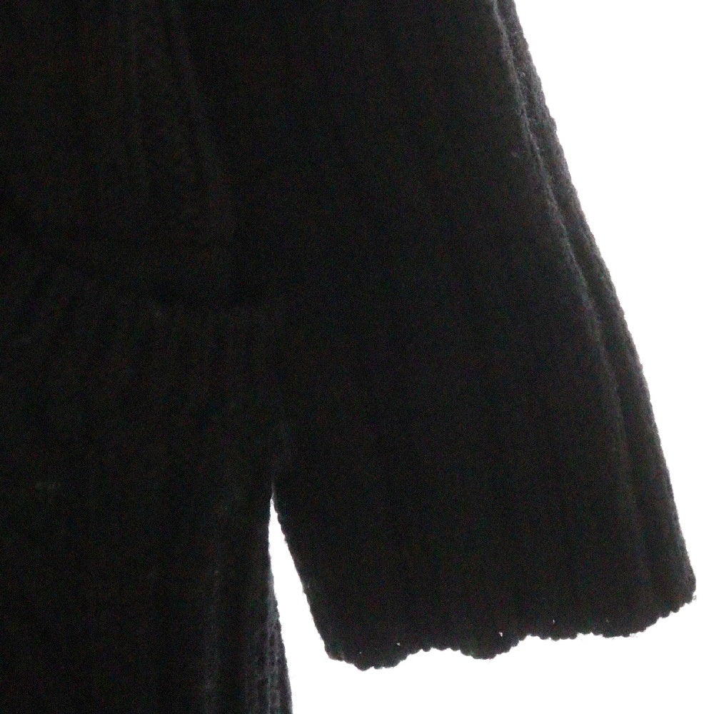 Yohji Yamamoto POUR HOMME(ヨウジヤマモト プールオム) 19AW LOOK21 マキシ丈ファイヤーマンニットコート ブラック/レッド HC-K78-184