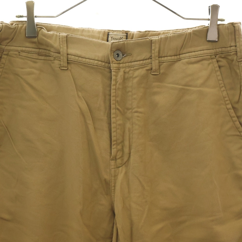 YANUK(ヤヌーク) LOUNGE TROUSERS DENIT ラウンジトラウザー デニット ストレッチ テーパード チノパンツ ベージュ 57273005