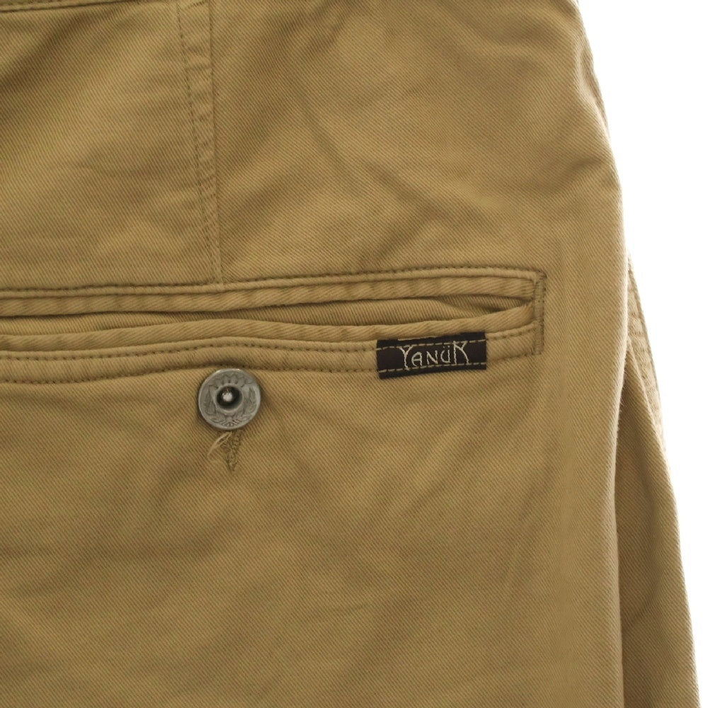 YANUK(ヤヌーク) LOUNGE TROUSERS DENIT ラウンジトラウザー デニット ストレッチ テーパード チノパンツ ベージュ 57273005