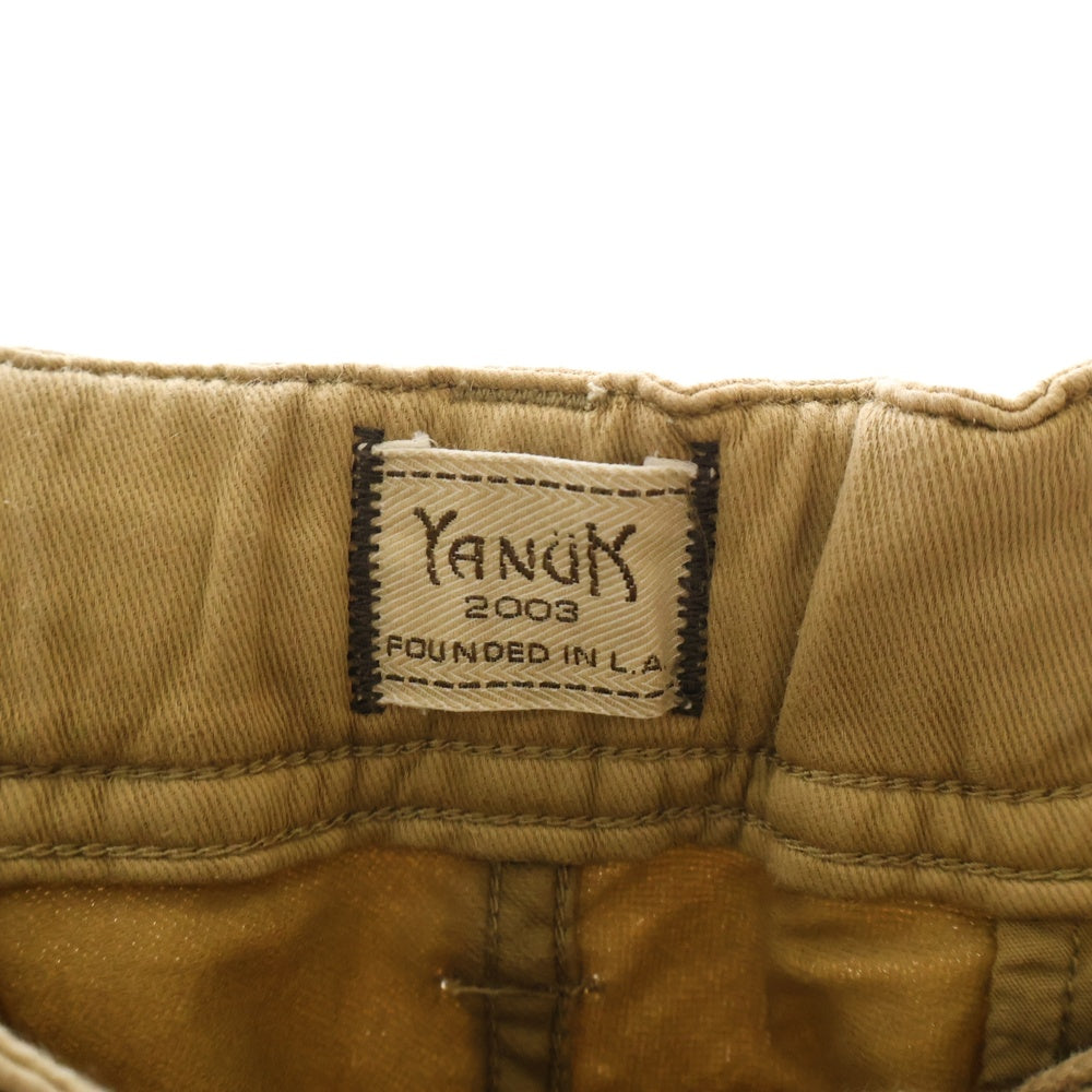 YANUK(ヤヌーク) LOUNGE TROUSERS DENIT ラウンジトラウザー デニット ストレッチ テーパード チノパンツ ベージュ 57273005