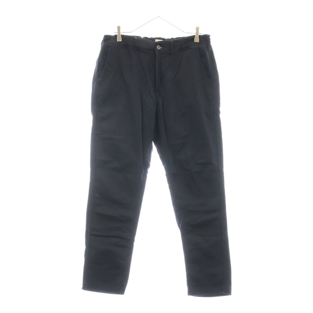 YANUK(ヤヌーク) LOUNGE TROUSERS DENIT ラウンジトラウザー デニット ストレッチ テーパード チノパンツ ブラック 57273005