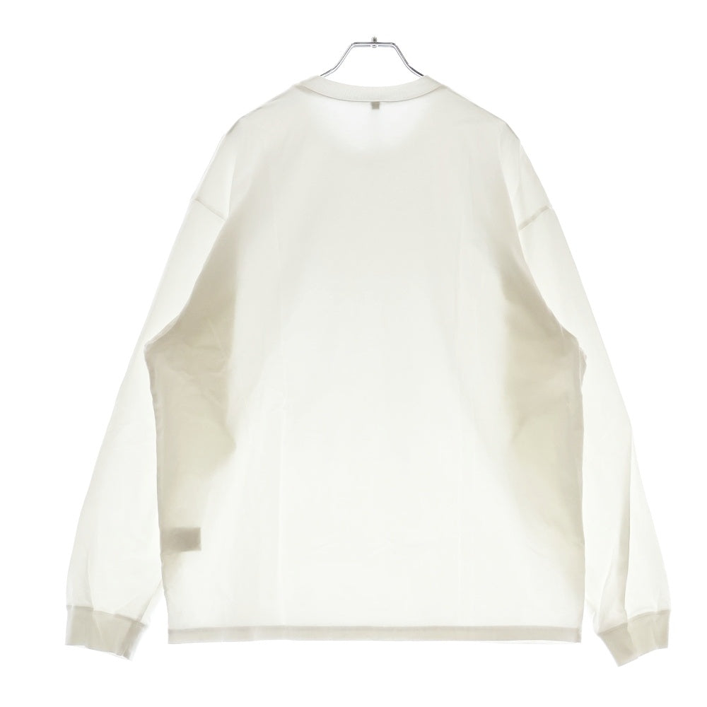 ATTACHMENT(アタッチメント) コットン クルーネック 長袖Tシャツ カットソー ホワイト AJ22-054