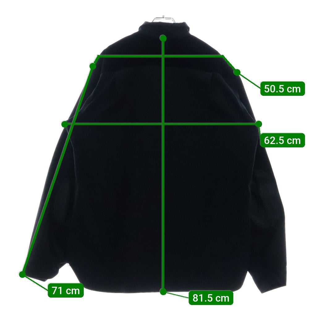 JUNYA WATANABE COMME des GARCONS(ジュンヤワタナベ コムデギャルソン) 23AW コーデュロイ切替 レザーエルボーパッチ チェック 長袖シャツ ブラック WL-B025 AD2023