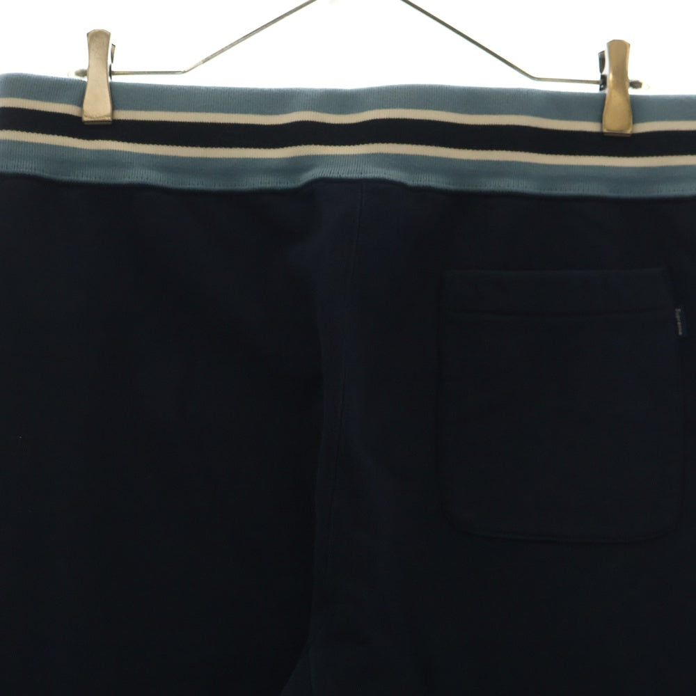 SUPREME(シュプリーム) 18AW Striped Rib Sweatpant ストライプド リブロゴ スウェットパンツ ネイビー