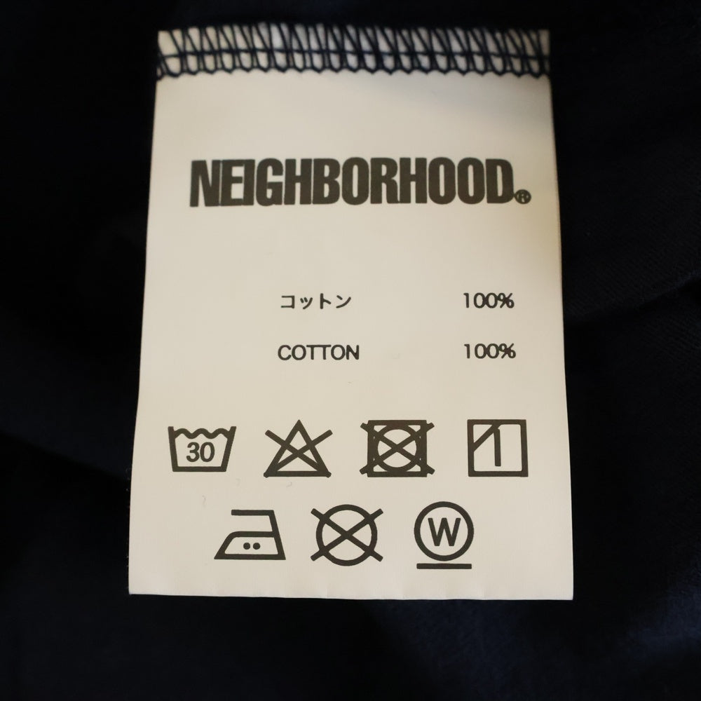 NEIGHBORHOOD(ネイバーフッド) 17AW Long Sleeve C.I. Tee ロゴプリント クルーネック 長袖Tシャツ カットソー ネイビー 172PCNH-LT02