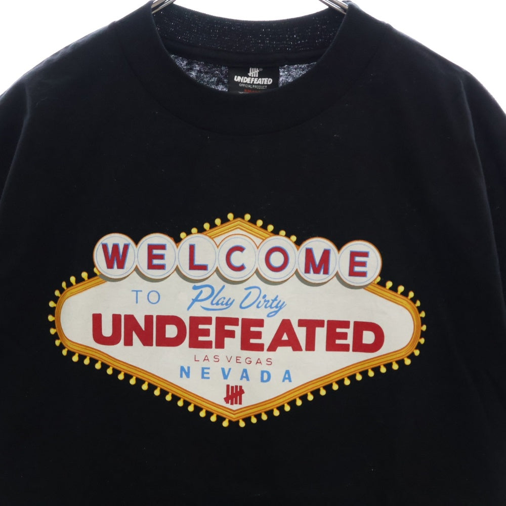 UNDEFEATED(アンディフィーテッド) Las Vegas ラスベガス プリント 半袖Tシャツ カットソー ブラック