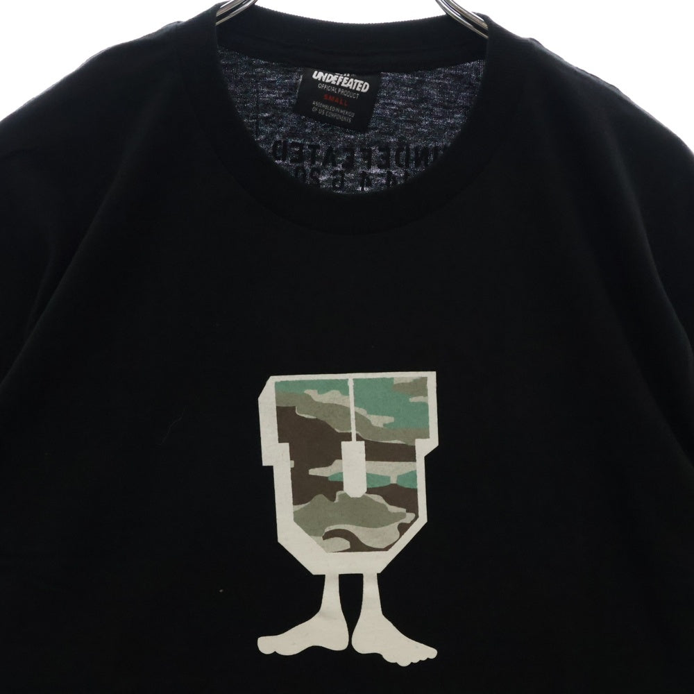 UNDEFEATED(アンディフィーテッド) No Guts No Glory プリント 半袖Tシャツ カットソー ブラック