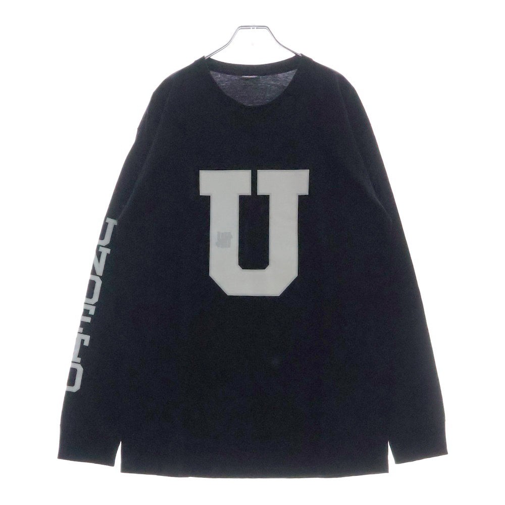 UNDEFEATED(アンディフィーテッド) ロゴプリント 長袖Tシャツ カットソー ブラック