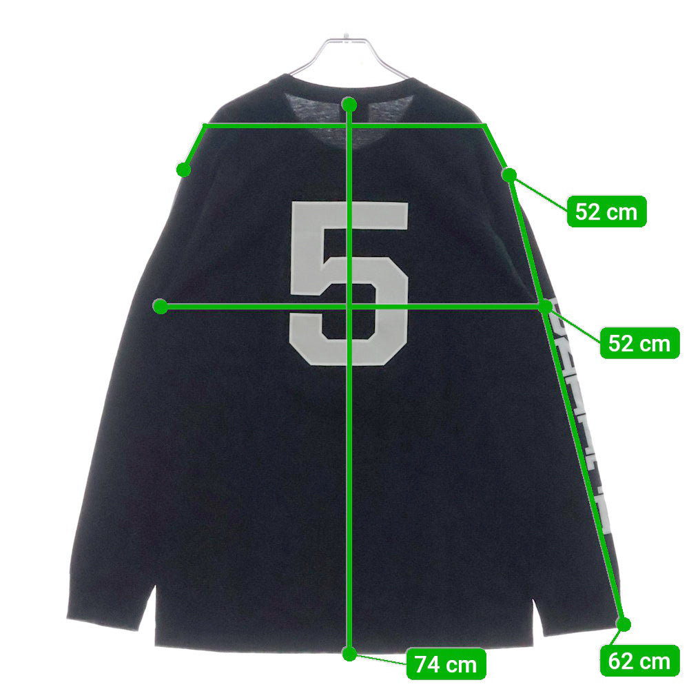 UNDEFEATED(アンディフィーテッド) ロゴプリント 長袖Tシャツ カットソー ブラック