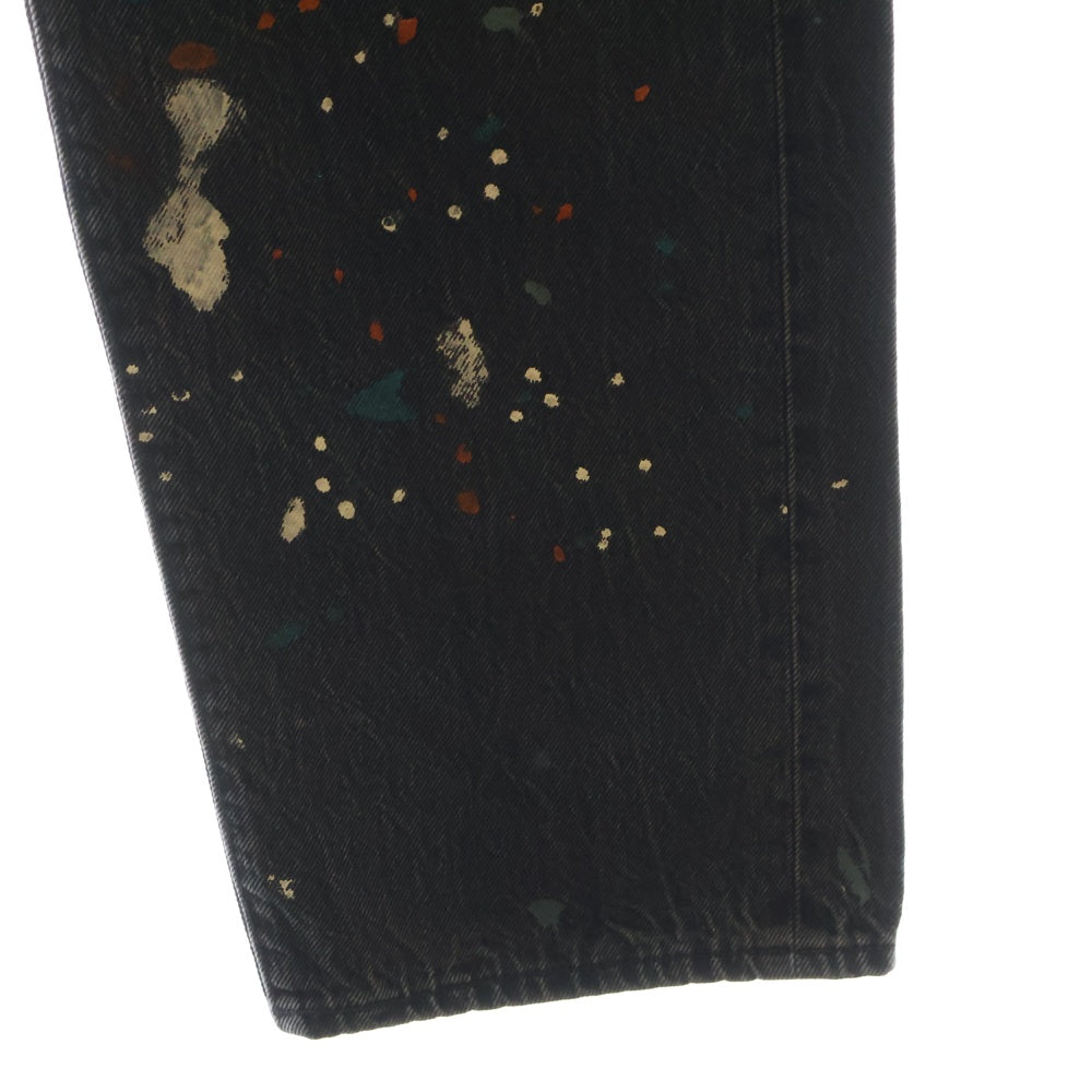 Levi's(リーバイス) ×END. 505 REGULAR SELVEDGE エンド レギュラー セルビッチ ジーンズ ペイント加工 デニムパンツ ブラック PC9-A0079-0001