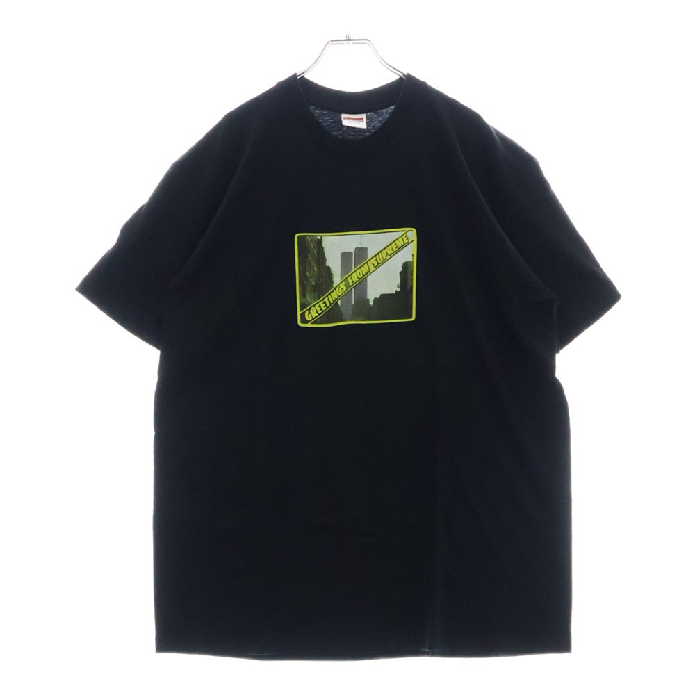 SUPREME(シュプリーム) 19SS GREETINGS FROM NY TEE グリーティングス プリント クルーネック 半袖Tシャツ カットソー ブラック