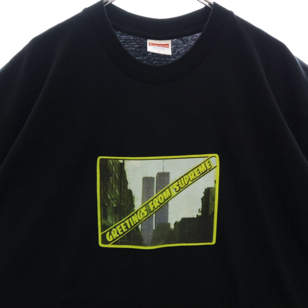 SUPREME(シュプリーム) 19SS GREETINGS FROM NY TEE グリーティングス プリント クルーネック 半袖Tシャツ カットソー ブラック
