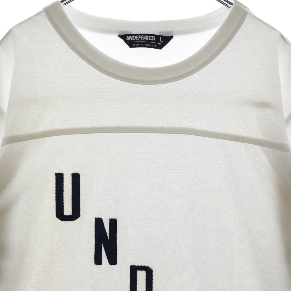 UNDEFEATED(アンディフィーテッド) FLANKER L/S TEE ロゴ クルーネック 長袖Tシャツ カットソー ホワイト 514265