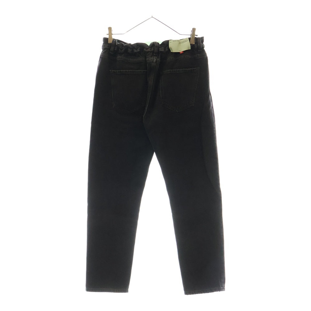 OFF-WHITE(オフホワイト) 18SS LOW CROTCH DENIM COTTON JEANS ロークロッチ テーパード デニムパンツ ブラック OMYA005S18812028